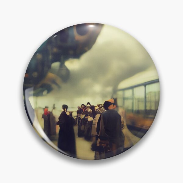 Item preview, Steampunk Train Station Airship Station Scene designed and sold by BySpinny.