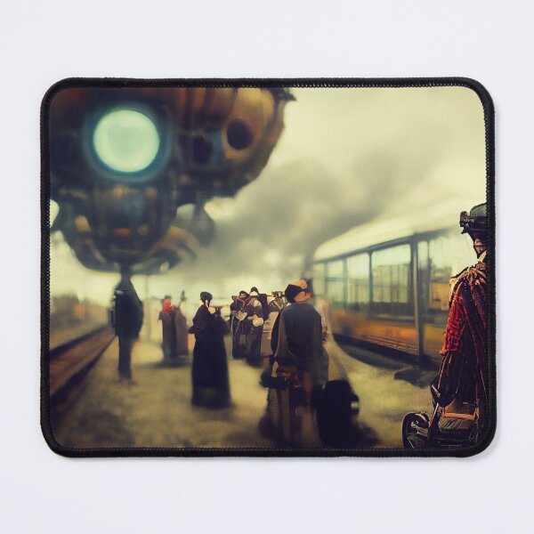 Item preview, Steampunk Train Station Airship Station Scene designed and sold by BySpinny.