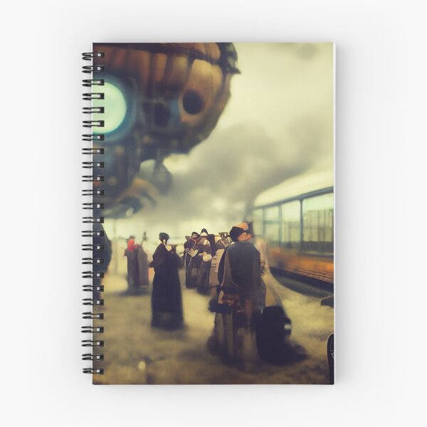 Item preview, Steampunk Train Station Airship Station Scene designed and sold by BySpinny.