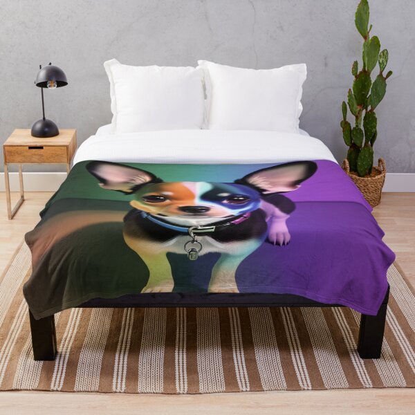 Aperçu de l'œuvre Adorable et ravissant chihuahua aux lumières multicolores créée et vendue par AlePosters.