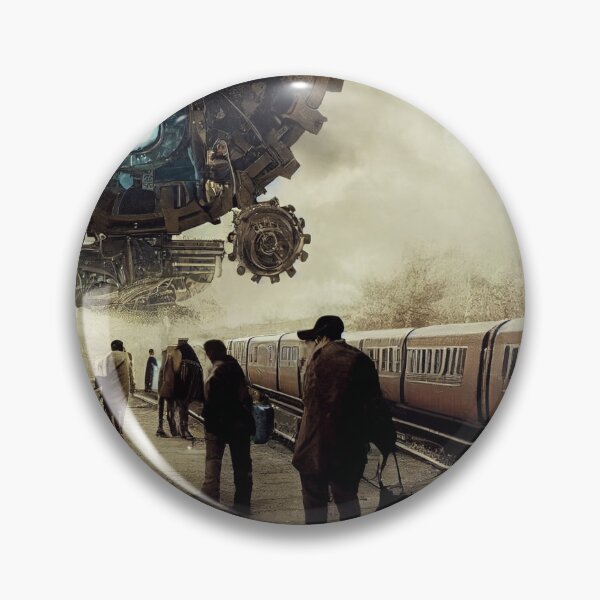 Item preview, Steampunk Train Station Airship Station Scene designed and sold by BySpinny.