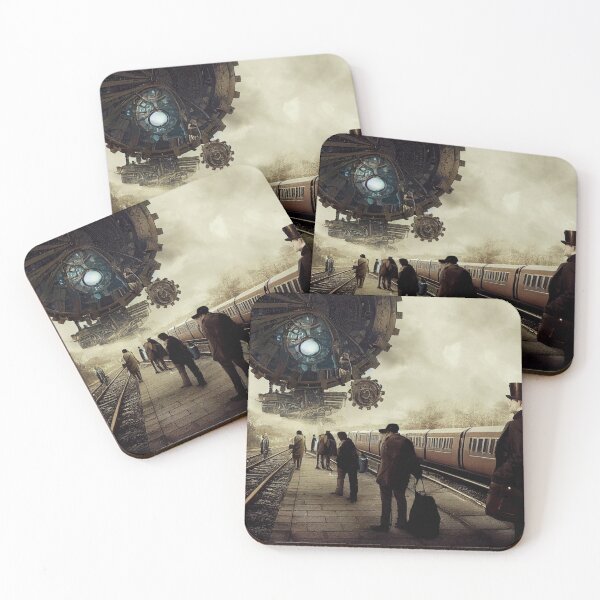 Item preview, Steampunk Train Station Airship Station Scene designed and sold by BySpinny.