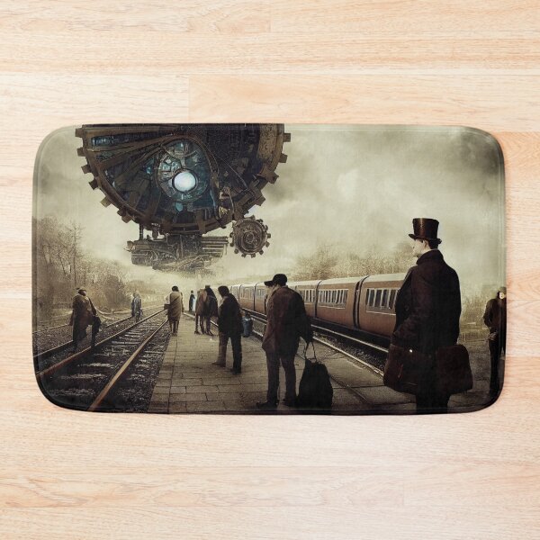 Item preview, Steampunk Train Station Airship Station Scene designed and sold by BySpinny.