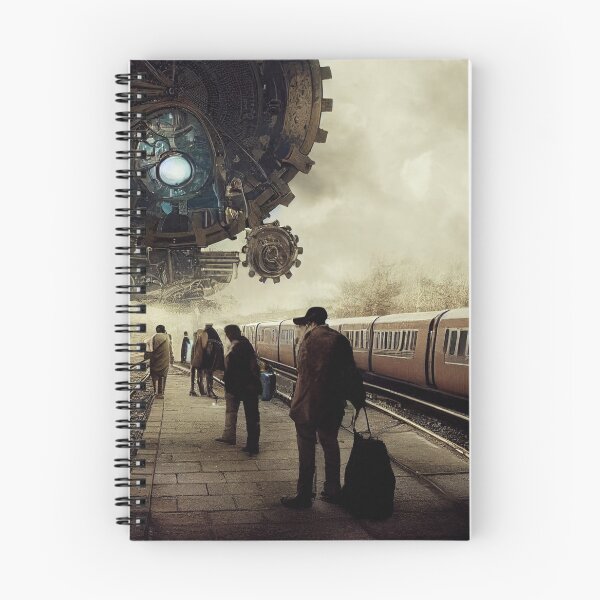 Item preview, Steampunk Train Station Airship Station Scene designed and sold by BySpinny.