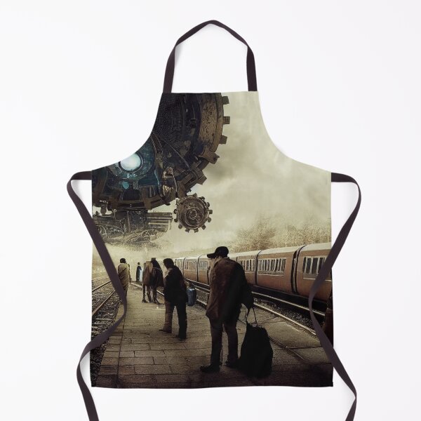 Item preview, Steampunk Train Station Airship Station Scene designed and sold by BySpinny.