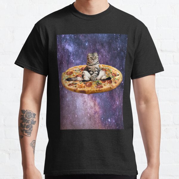 Funny Cat Eating Pizza T Shirts for Sale Redbubble