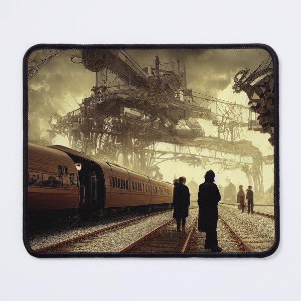 Item preview, Steampunk Train Station Airship Station Scene designed and sold by BySpinny.