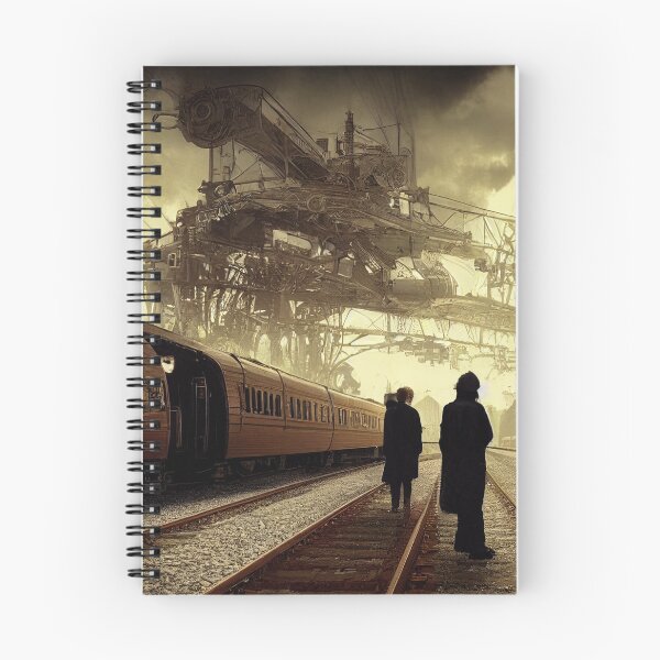 Item preview, Steampunk Train Station Airship Station Scene designed and sold by BySpinny.