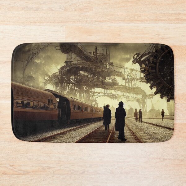 Item preview, Steampunk Train Station Airship Station Scene designed and sold by BySpinny.