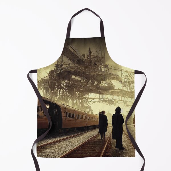 Item preview, Steampunk Train Station Airship Station Scene designed and sold by BySpinny.