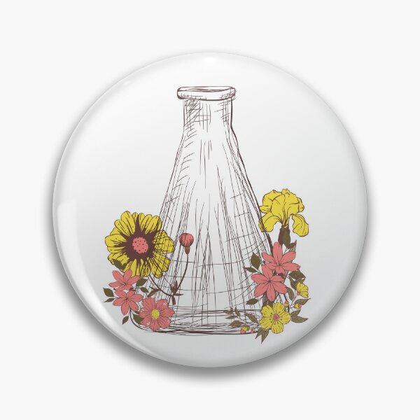 Item preview, Erlenmeyer Flask Floral Chemistry Lab designed and sold by ModelOrganism.