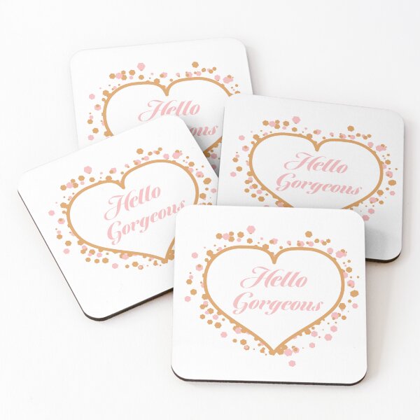 Item preview, Hello Gorgeous  - Sparkling Rose and Gold Heart designed and sold by Daniel Bevis Design.