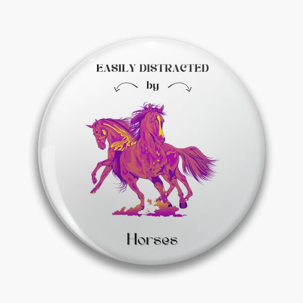 Item preview, Easily distracted by Horses in Purple designed and sold by Horse-Aholic.