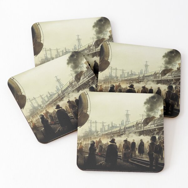 Item preview, Steampunk Train Station Airship Station Scene designed and sold by BySpinny.