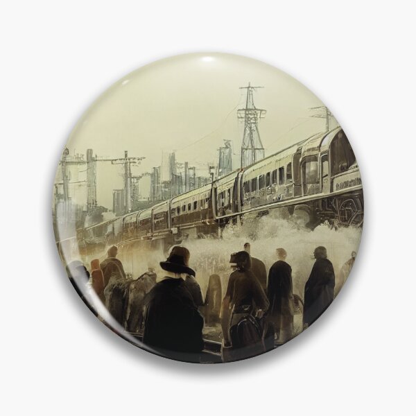 Item preview, Steampunk Train Station Airship Station Scene designed and sold by BySpinny.