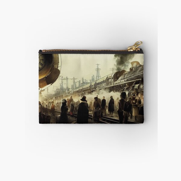 Item preview, Steampunk Train Station Airship Station Scene designed and sold by BySpinny.