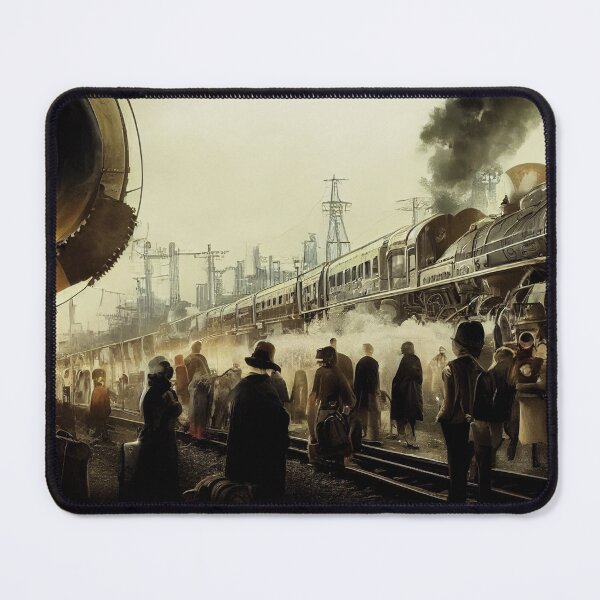 Item preview, Steampunk Train Station Airship Station Scene designed and sold by BySpinny.
