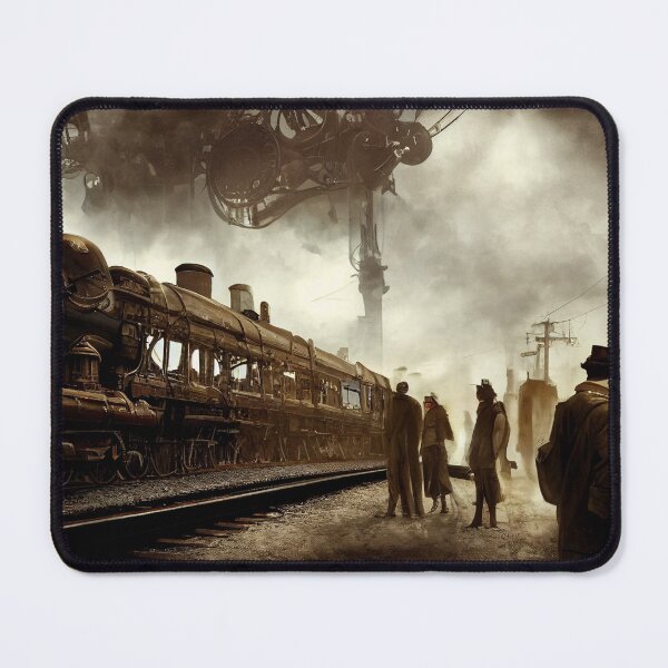 Item preview, Steampunk Train Station Airship Station Scene designed and sold by BySpinny.