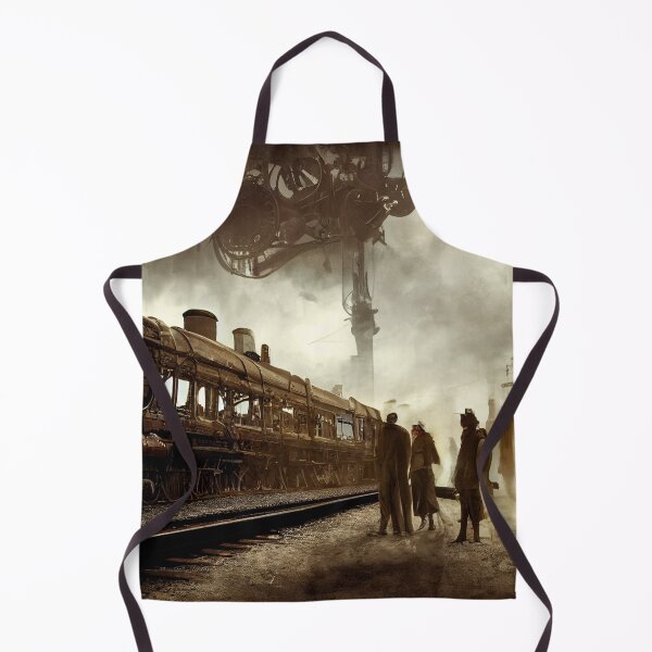 Item preview, Steampunk Train Station Airship Station Scene designed and sold by BySpinny.