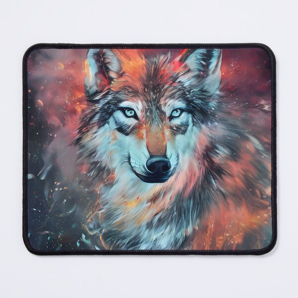 Item preview, Abstract fire nebula wolf designed and sold by threlando.