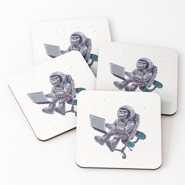 Item preview, Astronaut Monkey with Laptop Design designed and sold by derendesign.