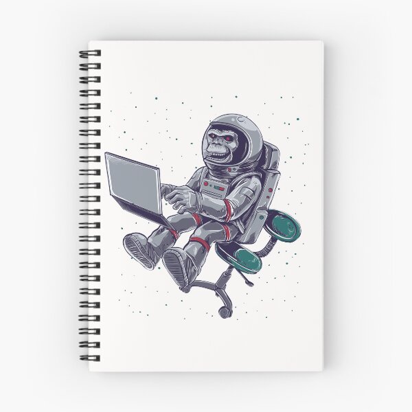 Item preview, Astronaut Monkey with Laptop Design designed and sold by derendesign.