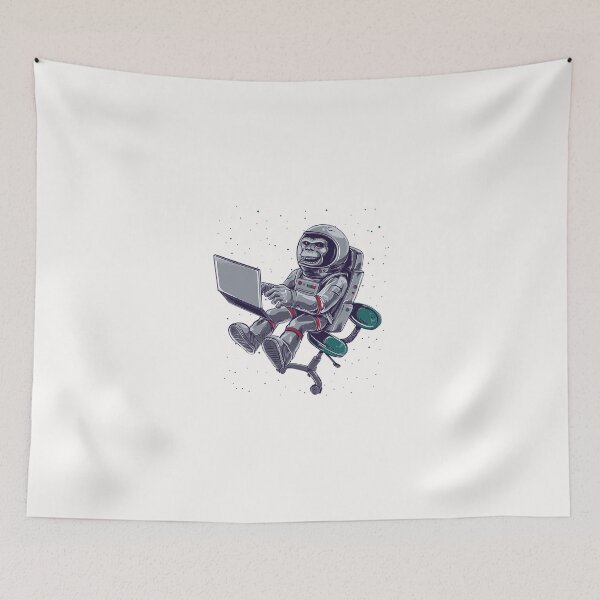 Item preview, Astronaut Monkey with Laptop Design designed and sold by derendesign.