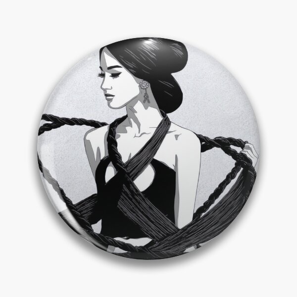 Item preview, Woman tied in bondage - black and white. designed and sold by BDSMlovers.