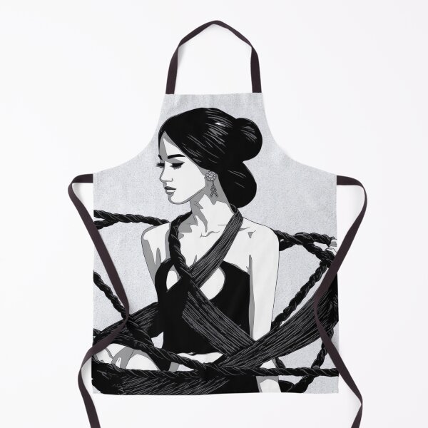 Item preview, Woman tied in bondage - black and white. designed and sold by BDSMlovers.