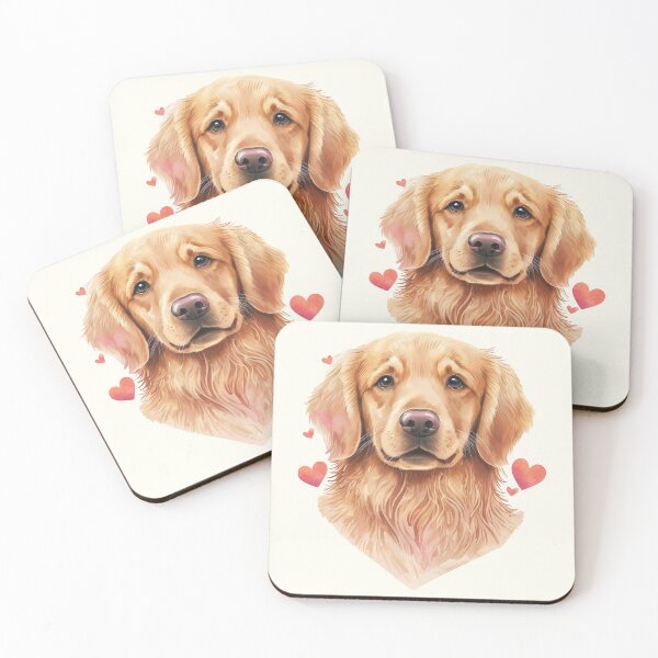 Item preview, Golden Retriever Cute Flat-coated Retriever Golden Yellow Golden Retriever, designed and sold by nicestr.