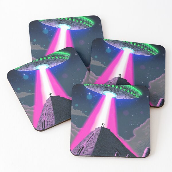 Item preview, Aztec Abduction Synthwave designed and sold by Gray Alien Art.