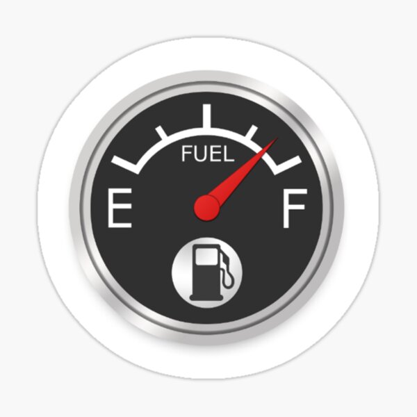 "Fuel Gauge" Sticker for Sale by motorworld Redbubble