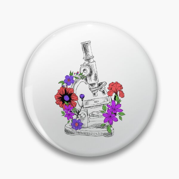 Item preview, Microscope Floral Laboratory Equipment (Bright) designed and sold by ModelOrganism.