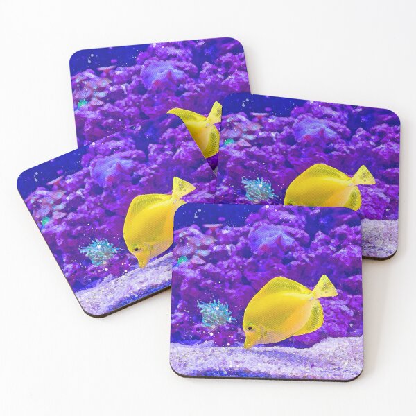 Item preview, yellow tang aquarium Watercolour Digital Painting designed and sold by getlyart.