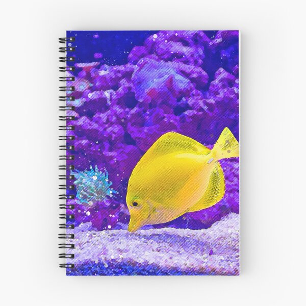 Item preview, yellow tang aquarium Watercolour Digital Painting designed and sold by getlyart.
