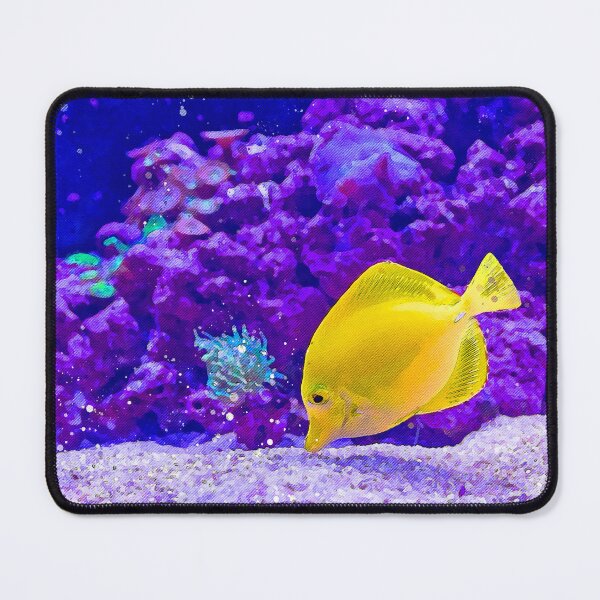 Item preview, yellow tang aquarium Watercolour Digital Painting designed and sold by getlyart.