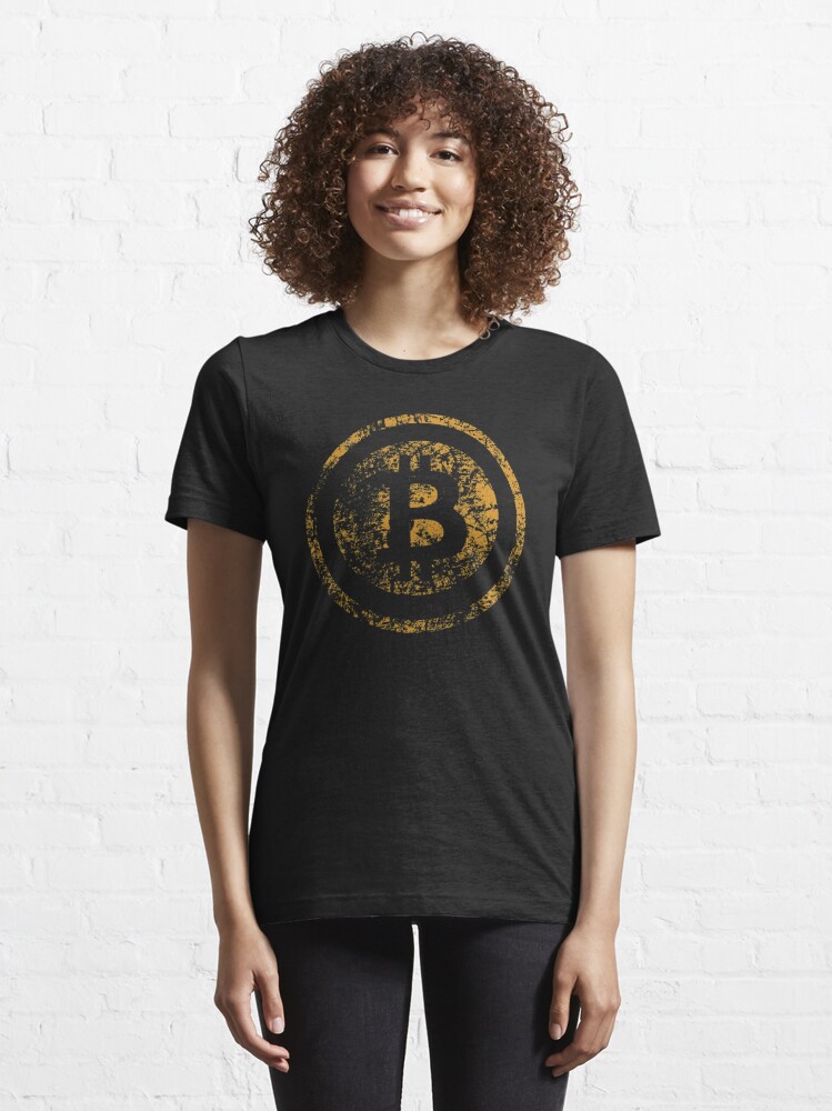 Alternate view of Vintage Bitcoin Logo Grunge Tshirt  Essential T-Shirt