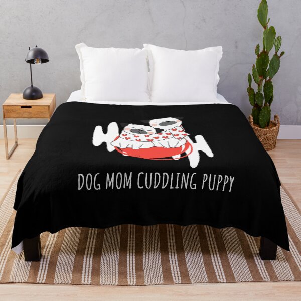 Item preview, Dog Mom Cuddling Puppy designed and sold by koki4you.