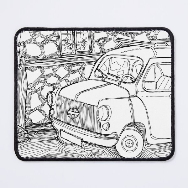 Item preview, Illustration of a vintage car designed and sold by Riocloud.