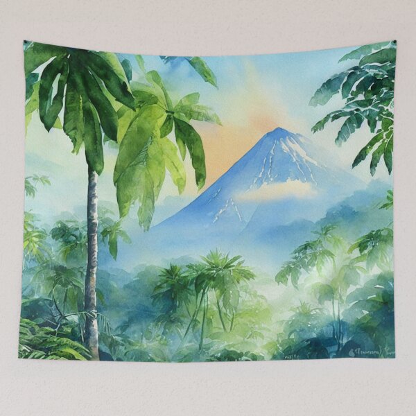 Item preview, Watercolor Amazonian Rainforest Digital Art designed and sold by ArtsyWishesShop.