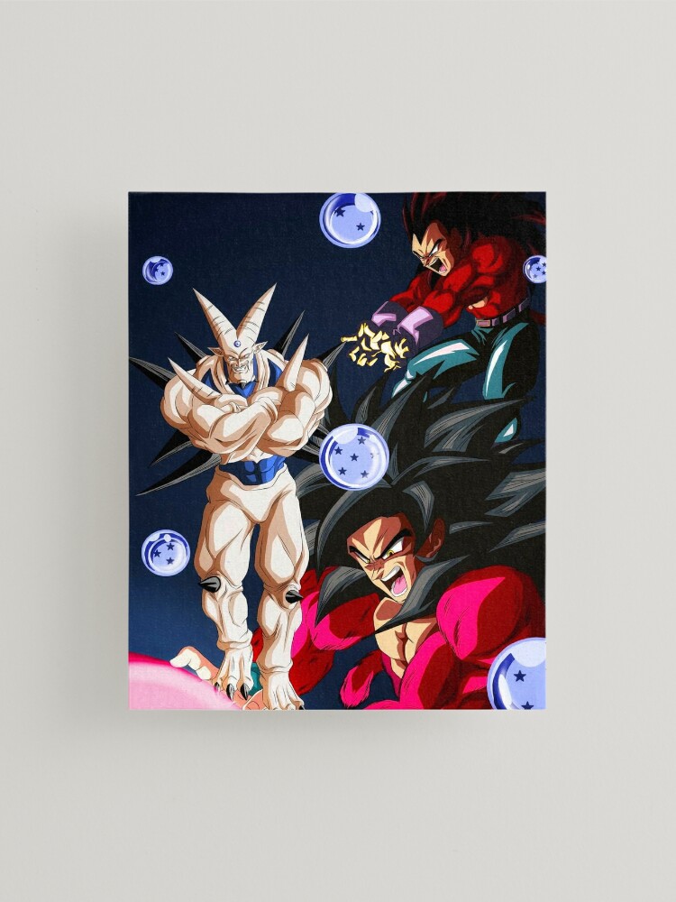 Goku SSJ4 Vegeta SSJ4 DBGT Mounted Print for Sale by Anime and More