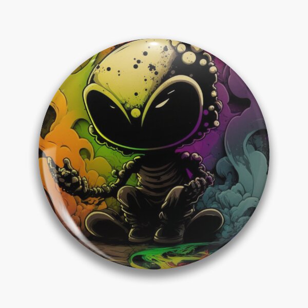 Artikelvorschau, Cosmic Alien Two Splatter Paint entworfen und verkauft von TheArtfulAllie.