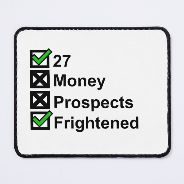 Item preview, I'm 27 years old, I've no money and no prospects Checklist (Pride and Prejudice) designed and sold by livisaur.