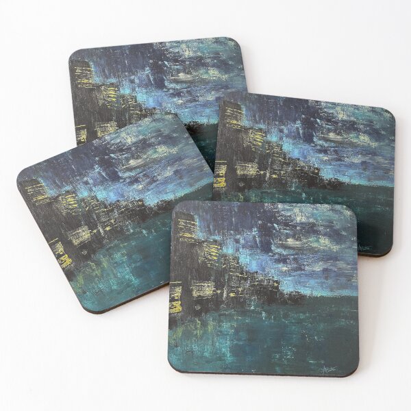 Item preview, Blue Skies Abstract Cityscape Artwork designed and sold by ap-artlife.
