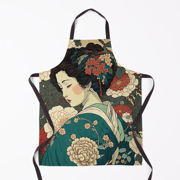 Artikelvorschau, Ukiyoe Blooms: Ein traditioneller japanischer Holzschnitt mit Blumen im Ukiyoe-Stil. entworfen und verkauft von BotTastic.