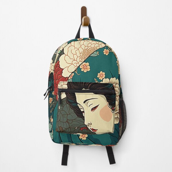 Artikelvorschau, Ukiyoe Blooms: Ein traditioneller japanischer Holzschnitt mit Blumen im Ukiyoe-Stil. entworfen und verkauft von BotTastic.