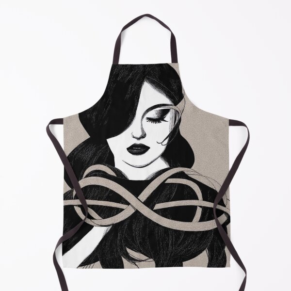 Item preview, Shy woman tied in bondage - black and white. designed and sold by BDSMlovers.