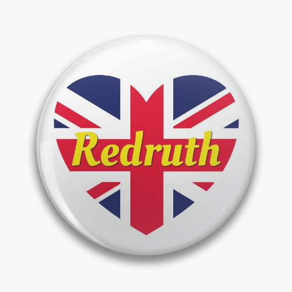 Item preview, Redruth Cornwall England UK British Union Flag Heart (White) designed and sold by DPattonPD.