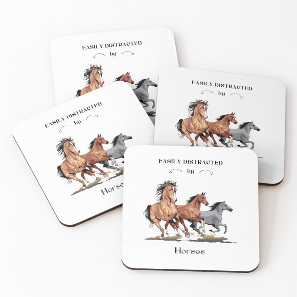 Item preview, Easily distracted by Horses  designed and sold by Horse-Aholic.