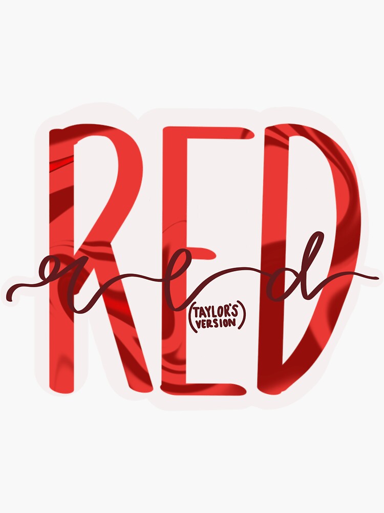 Red Taylor's Version Stickers, Redbubble